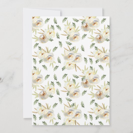 Wit-bloktweelingbaptisme uitnodigen kaart (Achterkant)