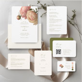 Wit & Blush | Chic Blush Roze Trouw Uitnodiging