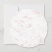 Wit & Blush Marmer Roze Gouden Trouw Uitnodiging (Achterkant)