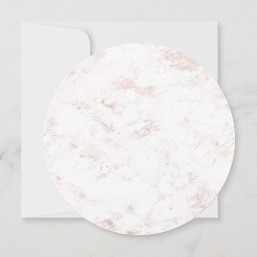 Wit & Blush Marmer Roze Gouden Trouw Uitnodiging (Achterkant)