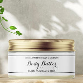 Wit Body Butter potje label 1 x 7.25 Adreslabel Wikkel