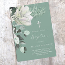 wit boeket op groene achtergrond Doop