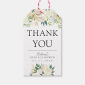 Wit boeket | VRIJGEZELLENFEEST | Dank u Cadeaulabel (Voorkant)