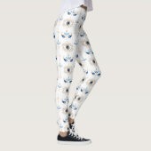 Wit bohemien retro oog patroon leggings (Rechts)