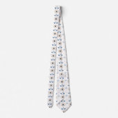 Wit bohemien retro oog patroon stropdas (Achterkant)