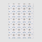 Wit bohemien retro oog patroon tissuepapier (Voorkant)
