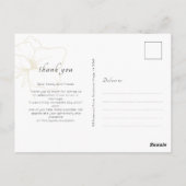 Wit | Boho Dank Je Wel Gouden Bloem Bruiloft  Briefkaart (Achterkant)