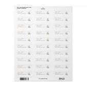 Wit Boho Pompoen Baby Shower Retouradres Etiket (Full Sheet)