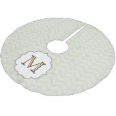 Wit boomblad Monogram Initiaal boomrok Kerstboom Rok (Gekanteld)