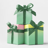 Wit Bord Geel Roze en Mint Groen Ombre Mix Inpakpapier Vel