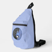 Wit-borstNuthatch schilderij Originele vogel kunst Sling Bag (Rechterhoek)