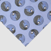 Wit-borstNuthatch schilderij Originele vogel kunst Tissuepapier (Detail)