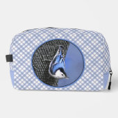 Wit-borstNuthatch schilderij Originele vogel kunst Toilettasje (Voorkant)