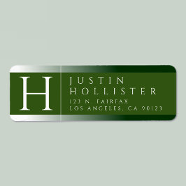 Wit & bosgroen | Klasse retouradreslabel Etiket