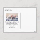 Wit Botanisch Lijst Grijs Foto Feestdagenkaart (Achterkant)