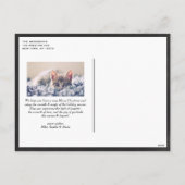 Wit  Botanisch Lijst Krijtbord Foto Feestdagenkaart (Achterkant)