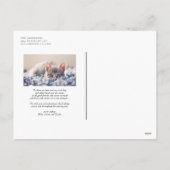 Wit  Botanisch Lijst Navy Blue Foto Feestdagenkaart (Achterkant)