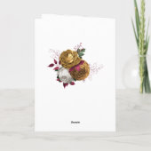 Wit, Bourgogne en goudbloedig huwelijk Bedankkaart (Achterkant)