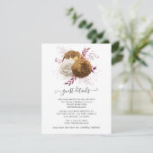 Wit, Bourgogne en goudbloedig huwelijk Informatiekaartje (Staand voorkant)