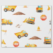 Wit bouwwerk cadeaupapier (Vlak)