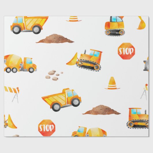 Wit bouwwerk cadeaupapier (Vlak)