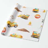 Wit bouwwerk cadeaupapier (Uitgerold)