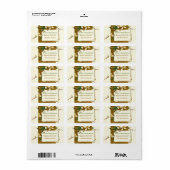  wit braamstruiken trouwlabel etiket (Full Sheet)