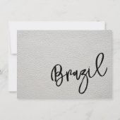 Wit Brazilië Paspoort Bedankkaart (Achterkant)