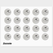 Wit Brazilië Paspoort Ronde Sticker (Vel)