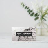 Wit Brick-wandeffect, bijtend Visitekaartje (Staand voorkant)