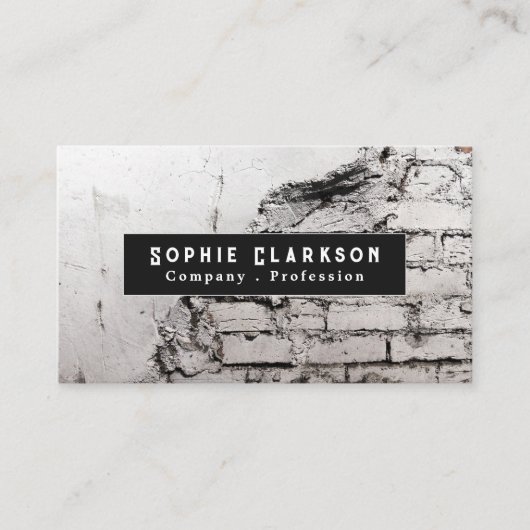 Wit Brick-wandeffect, bijtend Visitekaartje (Voorkant)