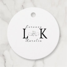 Wit Bruiloft Monogram Eenvoudig Elegant Minimalist