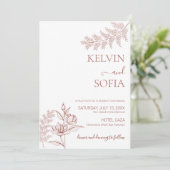 Wit bruiloft uitnodiging Weddenschap (Staand voorkant)