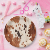 Wit Bruin Koeienhuid Dierenprint Papieren Bordje (Feest)