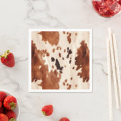Wit Bruin Koeienhuid Dierenprint Servet (Insitu)