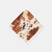 Wit Bruin Koeienhuid Dierenprint Servet (Hoek)