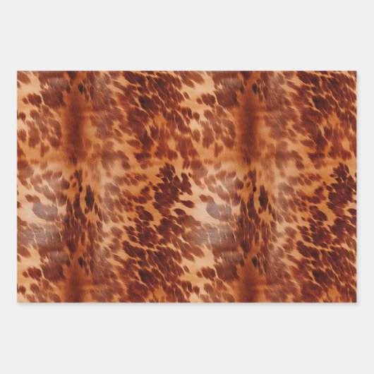 Wit bruin Koeienhuid Inpakpapier Vel (Voorkant 3)