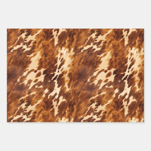 Wit bruin Koeienhuid Inpakpapier Vel (Voorkant 2)