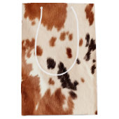 Wit bruin Koeienhuid Medium Cadeauzakje (Voorkant)