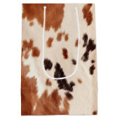 Wit bruin Koeienhuid Medium Cadeauzakje (Achterkant)