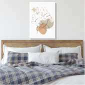 Wit Bruin Lijn Kunst Vrouw Canvas Afdruk (Insitu (Slaapkamer))