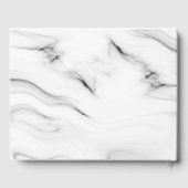  Wit Bruin Marmer Elegant Wedding Keepsake Gastenboek (Achterkant)