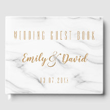  Wit Bruin Marmer Elegant Wedding Keepsake