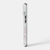 Wit Bruine Marmer iPhone 15 Case (Linkerkant)