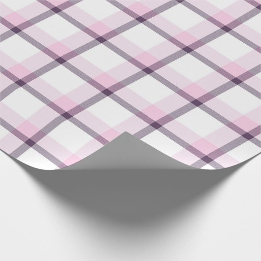 wit Buffalo Plaid Inpakpapier (Hoek)