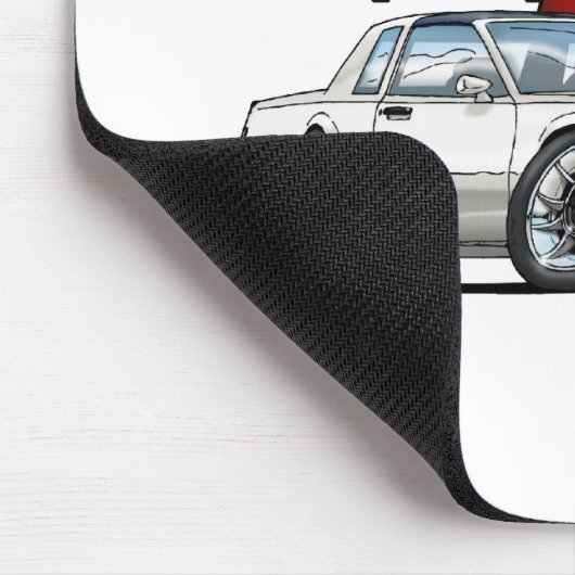 Wit BUICK T-Type Muismat (Hoek)