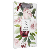 WIT-BURGUNDY PROTEA FLORAL KLEMBORD (Rechts)