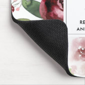 WIT-BURGUNDY PROTEA FLORAL MUISMAT (Hoek)