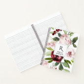 WIT-BURGUNDY PROTEA FLORAL NOTITIEBOEK (Binnen)
