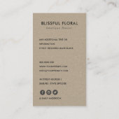  WIT-BURGUNDY PROTEA FLORAL VISITEKAARTJE (Achterkant)